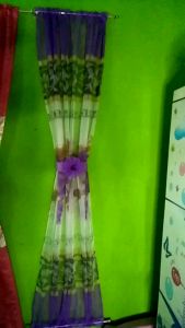 Gorden kupu kupu motif bunga / gorden vitrase / gorden ikat minimalis