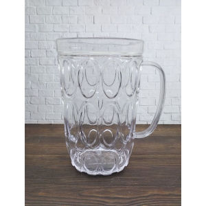 Gelas Kristal Bir 600 mL Mug Plastik 600 mL Gelas Es Plastik Bening Akrilik Acrylic Premium