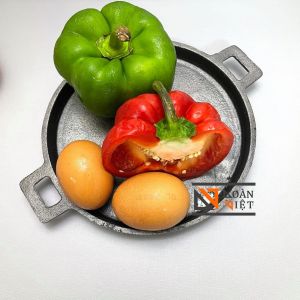 Chảo BÁNH XÈO MIỀN TRUNG ỐP LA BÍT TẾT BBQ... Gang ĐÚC NGUYÊN KHỐI nặng tay chất lượng - SIZE 15cm 18cm