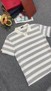New Striped Lapel MenS POLO Shirt Fashion Casual Short-Sleeved Cotton Polo MenS Shirt  Polo Shirt EUR Size XXL