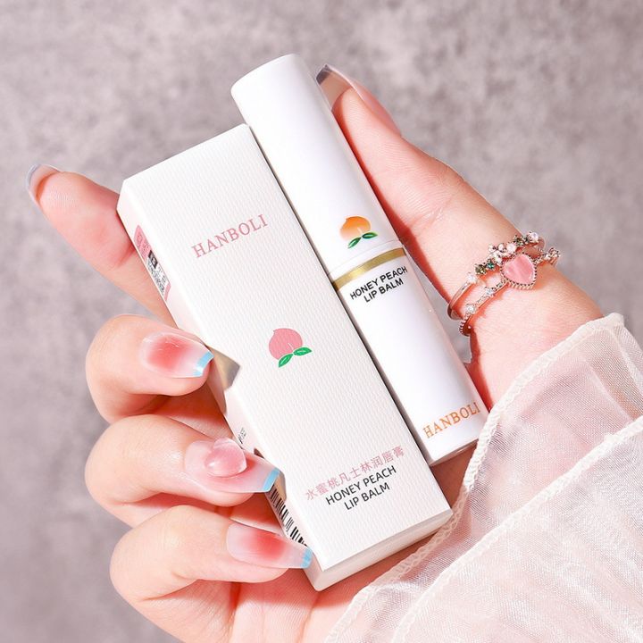 Son dưỡng môi đổi màu Peach Vaseline dưỡng ẩm và dưỡng ẩm cho môi ngăn ngừa nứt nẻ môi