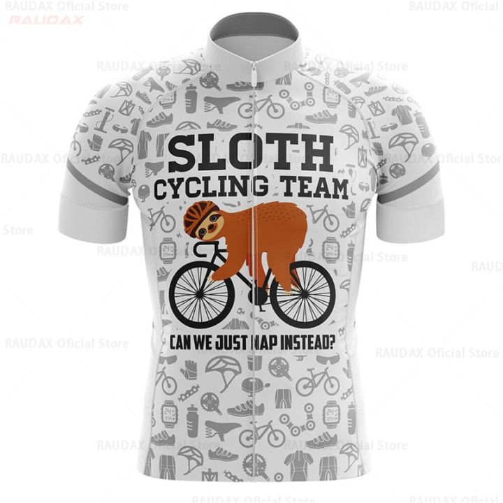 Cycling Jerseys Man 2022 Funny Sloth Team Summer Short Sleeve Bike