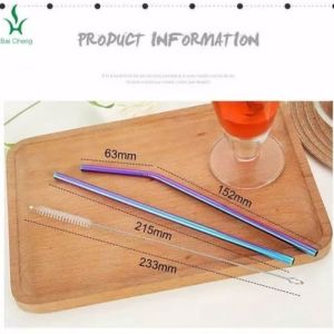 Sikat Pembersih Dot Bayi Brush Sedotan Stainless Steel Straw Panjang Anti Karet Food Grade