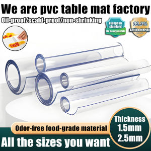【24 hour shipping】pvc table mat transparent lapik meja pelapik meja table mat waterproof pvc table cover alas meja pvc alas meja transparent tebal plastik waterproof table plastic cover round mat pvc for thick 1