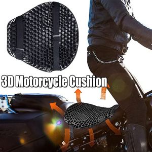 【COD】Universal Motorcycle Seat Cushion Gel Material 3D Honeycomb Shock Absorbing Pressure With Cover