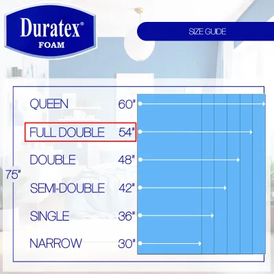 Duratex Foam Trifold Bed Mattress 2/4 Inches