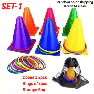 Carnival Outdoor Games Ring Toss Outdoor Party Game Supplies Yard Lawn Game Rings Cones Set Games