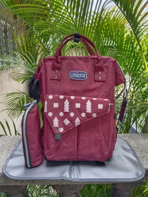 3 in 1 Diaper Bag with Changing Station with usb port Backpack Large Baby Travel Changing Diaper Bag