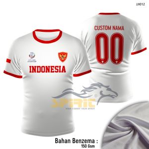 kaos jersi bolah timnas indonesi terbaru custom free custom nama dan no punggung kaos pria wanita bahan drifit benzema sablon DTF BEBAS CUSTOM