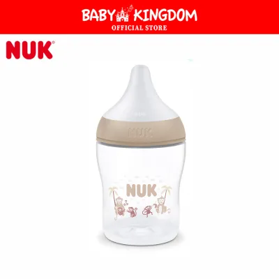 NUK Perfect Match Temperature Control Milk Bottle with Soft Silicone Teat 150ml - 0m+