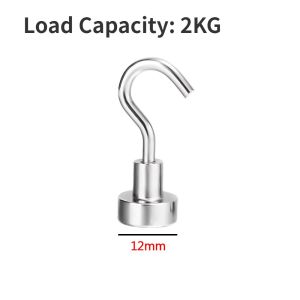 10/20/30Pcs Metal Strong Magnetic Hooks Wall-mounted Heavy Duty Magnet Hook Key Coat Hanging Hanger