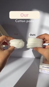 Golden Jasmine 500PCS Pure Cotton Cosmetic Pads Buds Makeup Remover Lint Free Thickened Facial Cotton