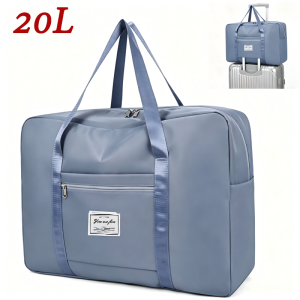 LEEGO Travel Storage Bag Oxford Cloth Bag Waterproof Expandable Duffel Bags with Trolley Sleeve for Sports Travel Gym