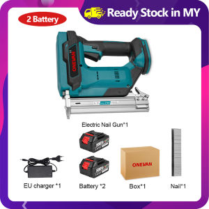 💥3 Days Delivery💥Cordless Nailer Stapler F30 Brushless Electric Nail Machine For Wood 2 Gears Framing Stapler Nailer With 100PCS Nails For Makita 18V Battery