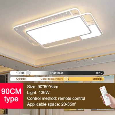 Goegous 80W 136W modern ceiling light 48cm ceiling lights modern design tri color led ceiling light with remote control nordic ceiling lamp modern ceiling light for living room dinning room bedroom