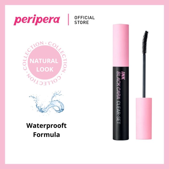 PERIPERA INK BLACK CARA 03 CLEARSET CURLING MASKARA KOREA / WATERPROOF
