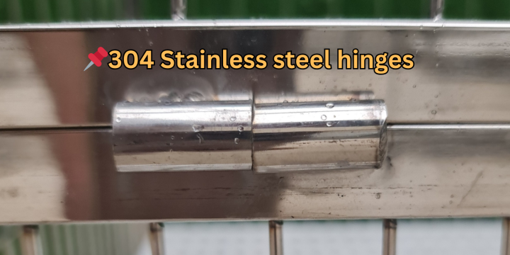2x3x3%20ft%20-%20Single%20Framed%20Door%20304%20Stainless-Steel%20Heavy-Duty%20Cage%20-%20Dog%20Cage/Crate%20-%20Pet%20Cage%20-%20Image%203