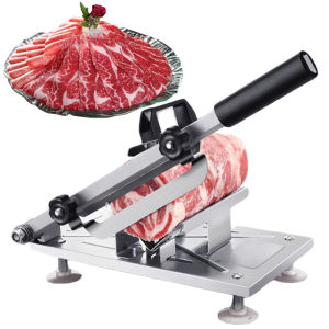[Vktech] Robust Stainless Steel Meat Slicer for Beef Herb Mutton Rolls Kitchen Food Cutting Machine