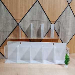 Akuarium Gantung 45 x 6 x 12 cm Akuarium Cupang 5 Kamar Bahan Akrilik 3 mm Dobel Sekat