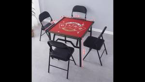 Mahjong Table Wood Foldable For Fun Foldable Mahjong Table Portable Table Dual-Use Foldable Dining Table Multi-Function Foldable Mahjong Table Portable Table
