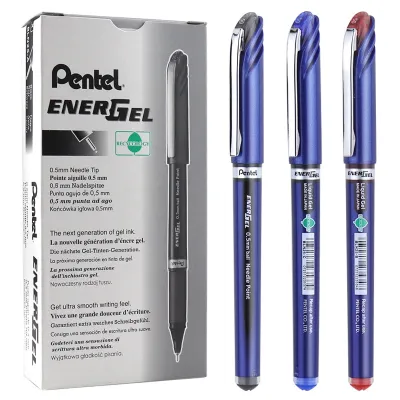 0.5 Pentel Japan EnerGel BLN25 Gel Roller Pen Black Blue Red-1PC