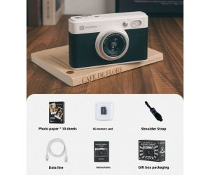 CHUZHAO D1-P Instant Camera Digital High-definition Mini Cameras Travel Camera Retro CCD Custom Portable Small Camera