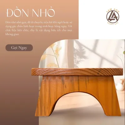 ĐÒN (GHẾ) ĐẨU BẰNG GỖ THÔNG GHẾ ĐẨU NGỒI XỎM GHÊ KÊ CHÂN ĐÒN NGỒI BỆ NGỒI - SƠN HỆ NƯỚC AN TOÀN SỨC KHỎE