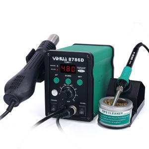 YIHUA 8786D I Upgrade Rework Display SMD Heat Hot Air Soldering Station Welding Hot Disassembly Soldering Station 2-in-1 Smartphone Maintenance Electric Soldering Iron