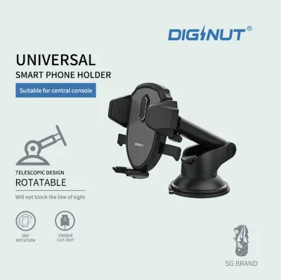 Diginut - CH-20 Universal Car Holder/ One-Handed Operation/ 360 degree rotation/Adsorption car phone holder