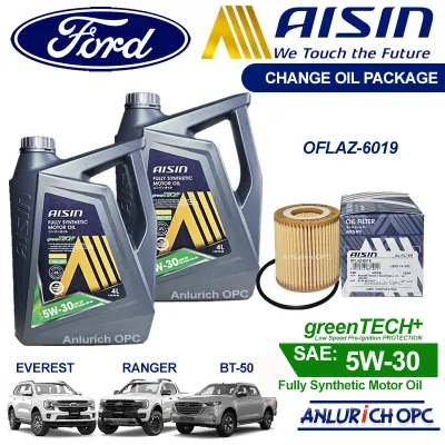 AISIN 5W-30 FULLY SYNTHETIC Change oil package FORD RANGER EVEREST BT-50 Diesel