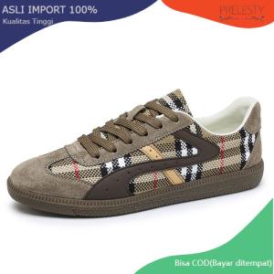Prelesty Sepatu Sneakers Pria Kets Olahraga Santai Casual Running Sport Shoes Lentur Anti Slip Kantor Empuk Kekinian Sekolah Keren 405