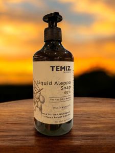 TEMIZ Natural Liquid Aleppo Soap 40% Laurel Oil 500ml
