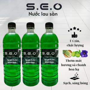 Nước lau sàn chuyên dụng nhà hàng khách sạn - S.E.O-Thơm mát khử mùi đuổi côn trùng-Sả chanh hoa hạ