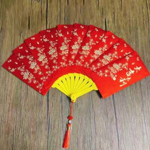 OUTOPEN bao lì xì tết 2027 10 thẻ Thiết kế quạt phong bì đỏ Truyền thống Năm con ngựa Túi tiền cho trẻ em Túi tiền Dày hơn Ví đỏ lễ hội mùa xuân Quà tặng Tết Nguyên Đán