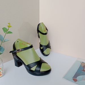 Dép nữ Trung Niên HShop 2 quai chéo phong cách 3 phân 5 phân 7 phân 8 phân đủ Size lớn nhỏ KH-03