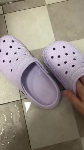 [Free Shipping] WomenS Summer Outdoor Slip-On Sandals With A Closed-Toe Design Featuring A Perforated Upper Non-Slip Soles Odor-Resistant Properties Quick-Drying Material And A Heel Wrap For Easy Wear