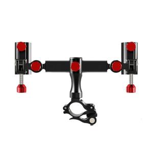 ตัวยึด Dudukan Joran หมุนได้ปรับได้ตัวยึดสองชั้นรองรับอุปกรณ์ตกปลาที่ทนทาน