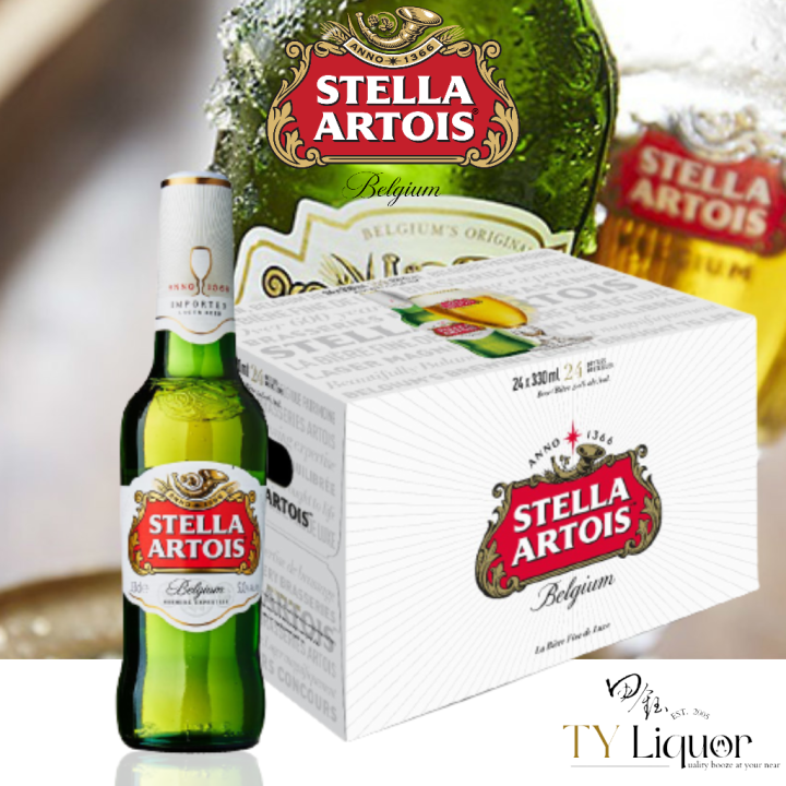 Stella Artois, 24 Bottles x 330ml (BBD January 2025) Lazada Singapore