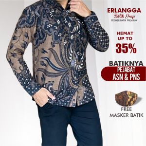 Hem Batik Pria Lengan Panjang & Batik Hitam Pria Dewasa