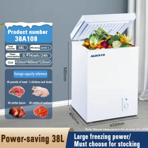 Freezer 98L/68L Household and commercial large capacity energy saving power saving freezer dual-use single door freezer refrigerator