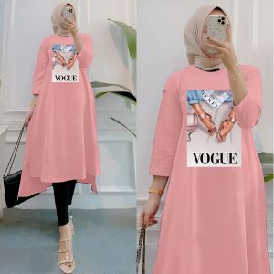Midi Dress Wanita Terbaru Inka Midi Kaos Katun Combed Apk Sablon Size S M L XL XXL 3XL Tunik Jumbo