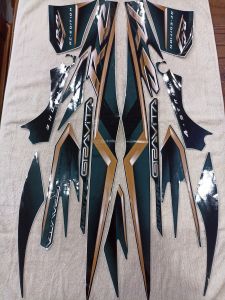 Bộ tem decal dán xe máy Yamaha Gravita màu xanh rêu thái siêu đẹp