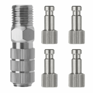 GTRBFDS 5Pcs Dual Action Airbrush Quick Disconnect Coupler Male Fitting Airless Air Gravity Model Air Brush Parts Durable 1/8 INCH Fitting Feed Spray Torch Body Painting Model Painting Nail Tool