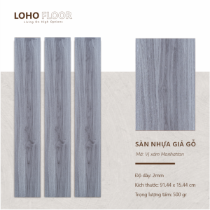COMBO 1m² (7 tấm) Sàn Nhựa Giả Gỗ Dán Keo Cao Cấp Loho House | Loại bóc dán sẵn keo 91.44 x15.44 cm