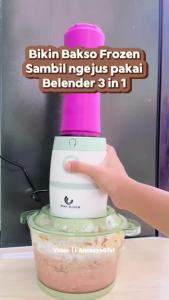HAN RIVER 3 in 1 Food Processor 2L & Juicer 0.6L & Cereals 0.2L Multifunctional Blender 300W
