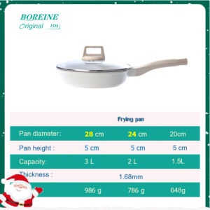 BOREINE Nonstick Frying Pan Skillet Germany Marble Coating Omelette Pan Healthy Stone Cookware Chefs Pan PFOA Free (8/9.5//11/Inch)