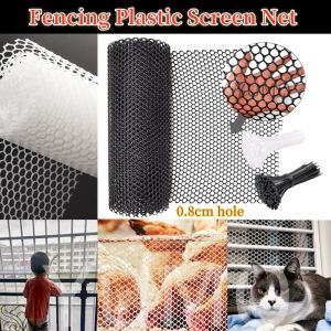 50×100cm Black Plastic Mesh Window Mesh Door Mesh Pet Mesh Anti-Pet Fall-Proof Balcony Stair Fence Protect