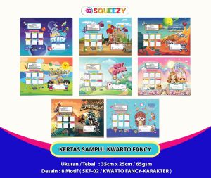 Kertas Sampul Fancy Karakter Uk Kwarto Bahan LWC isi 20 lbr