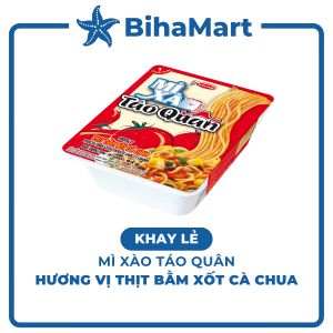 [KHAY LẺ] - ACECOOK - Mì xào TÁO QUÂN thịt bằm xốt cà chua (85g/ khay) (Mì Táo Quân đỏ)- Mì Táo quân thịt bằm sốt cà chua/ Mì Táo quân sốt cà chua - Mì khay Táo Quân thịt bằm xốt cà chua