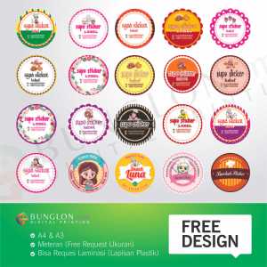 CETAK PRINT STIKER LABEL KEMASAN FREE DESAIN